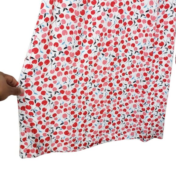 Loft Petite Cherry Balloon Sleeve Swing Dress - Picture 6 of 13